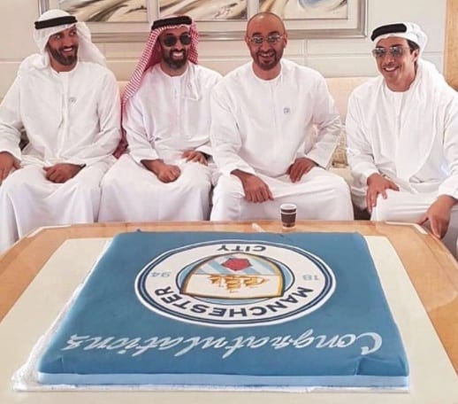 WATCH: SHEIKH MANSOUR CELEBRATES CITY TITLE WIN WITH CROWN PRINCE OF ABU DHABI!