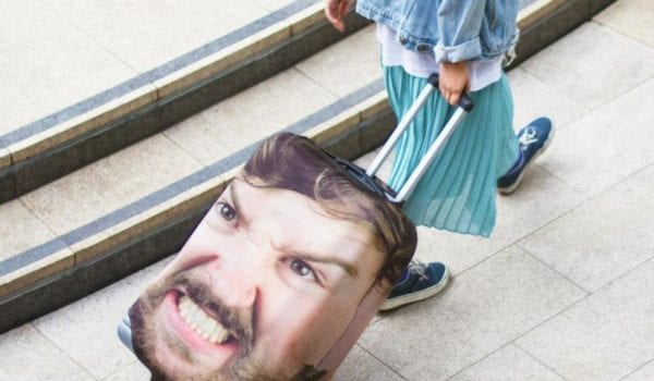 Get a suitcase with your partners face on!